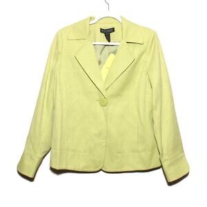 NEW Dialogue by QVC Green Blazer Jacket Size Medium